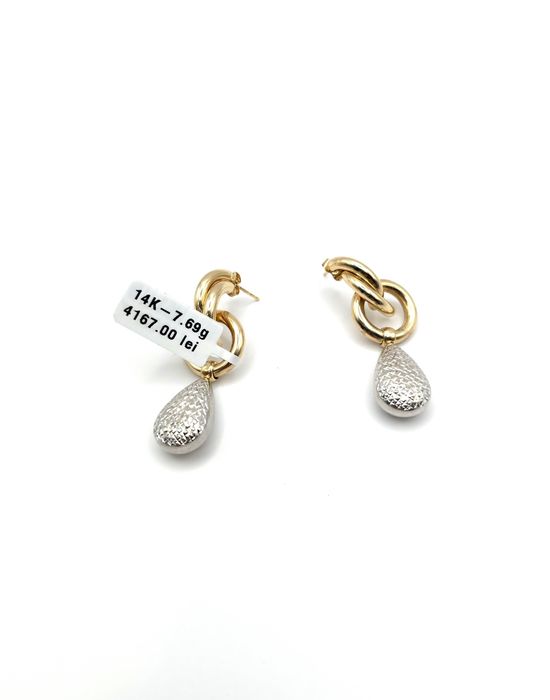 Bijuteria Royal cercei din aur 14k 7.69 gr