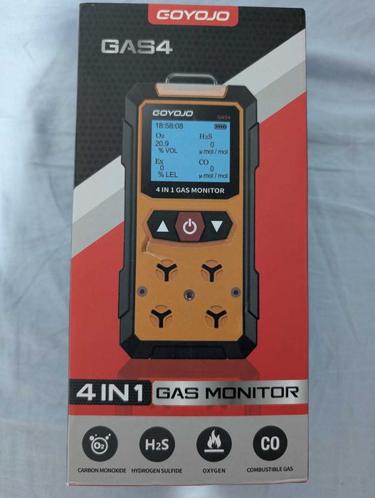 Detector de scurgeri de gaze 4 în 1 H2S EX O2 CO Monitor de siguranță
