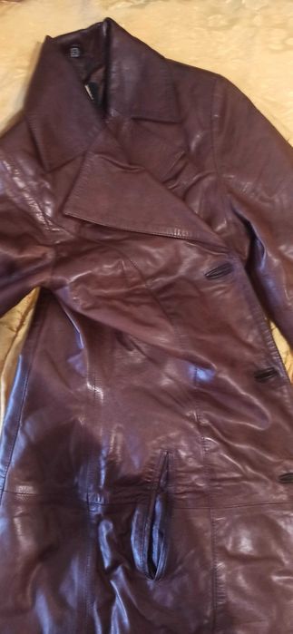 Кожено винтидж манто