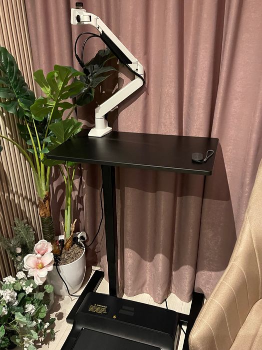 Set Fitness: WalkingPad + Birou Reglabil Electric + Monitor si support