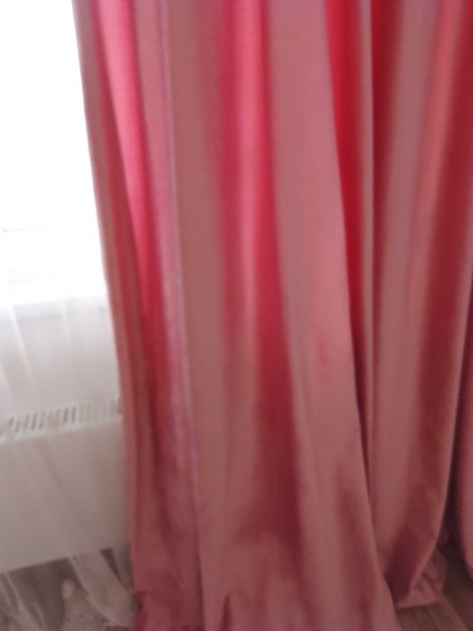Шторы велюровые  с белым тюлем
