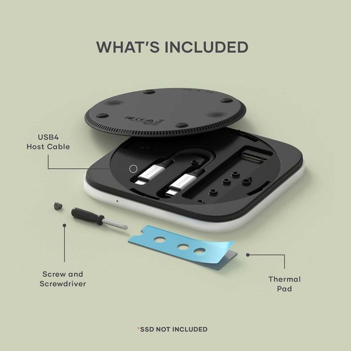 Корпус для SSD-накопителей Satechi USB4 NVMe для Mac mini M4 40 Гбит/с