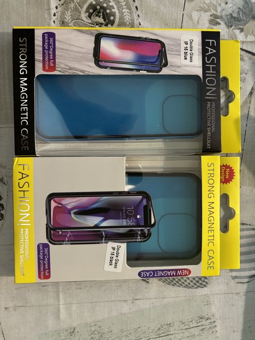 2 броя 360° Стъклен магнитен кейс за iPhone 15