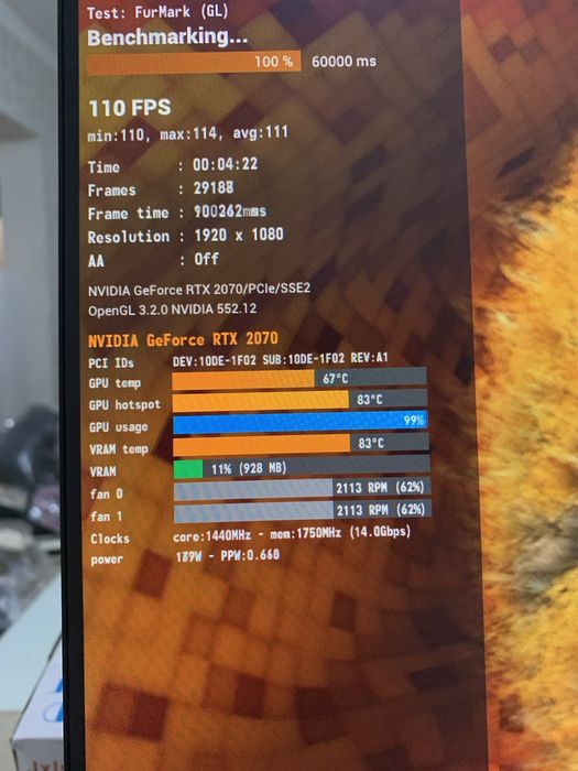 Nvidia Rtx 2070 palit gaming pro