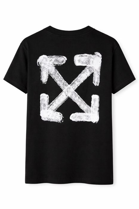 Мьжки екип Off-white тениска и кьси шорти