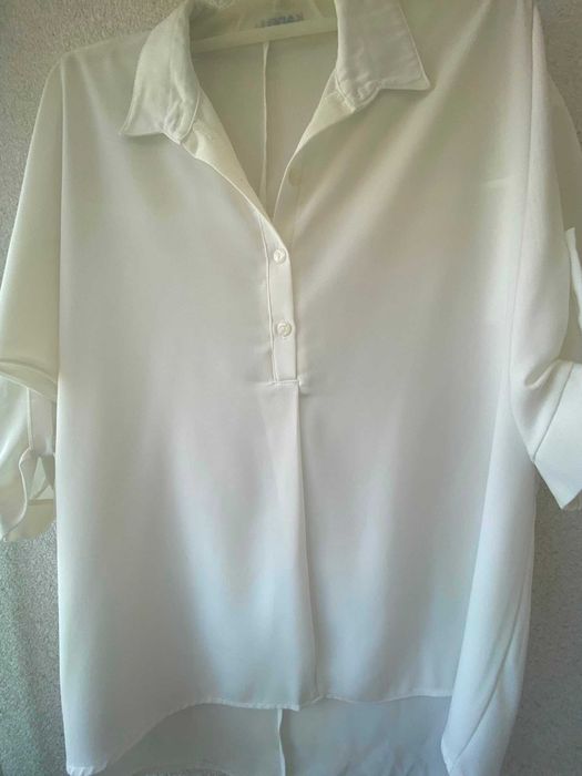Camasa dama oversize alb, nou, S/36.