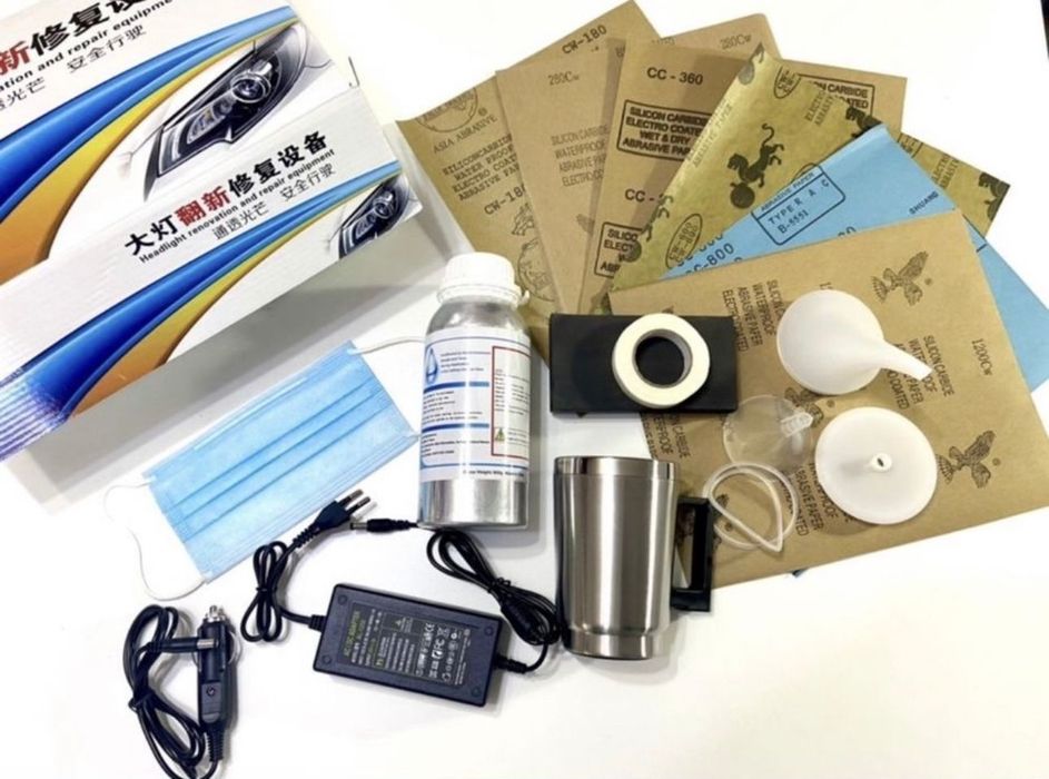 Kit polimerizare faruri / Trusa aluminiu / Solutie polimerizare 800g