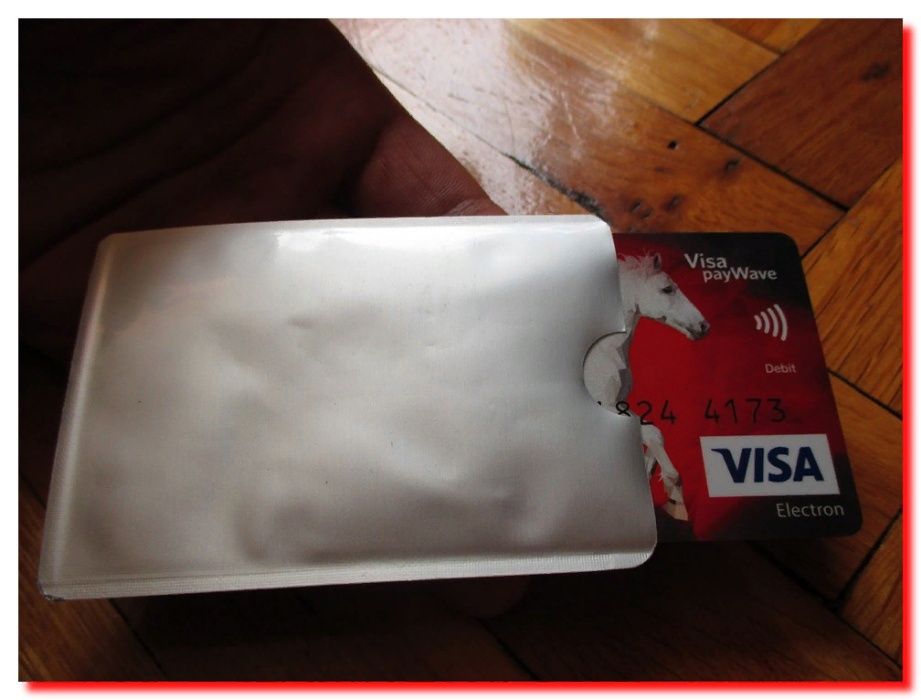 Калъф, протектор за карти,RFID,джоб против скимиране на карта, скемира