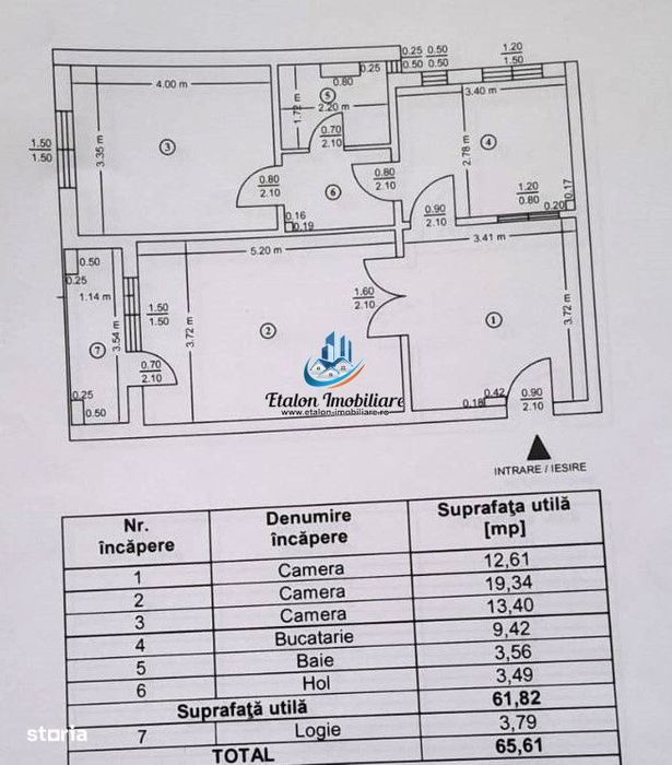 Apartament 3 camere semidecomandat, 65 mp, Maratei 2