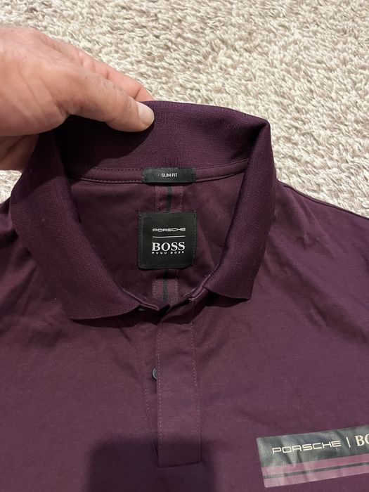Boss x Porsche Cotton Polo-оригинална мъжка тениска