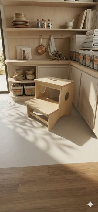 Стул-стремянка, высота 45 см.