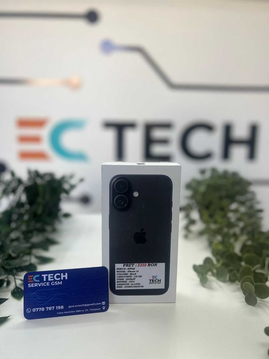 iPhone 16 - 128GB - SIGILAT - GARANTIE 24 LUNI