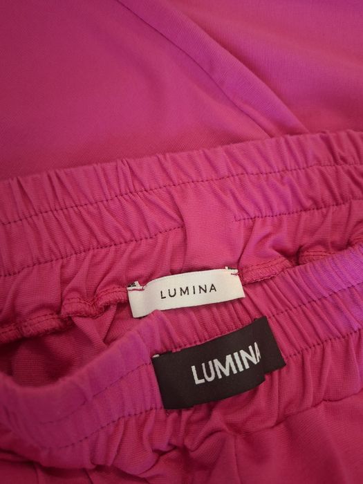 Дамски цикламено розов широк панталон LUMINA