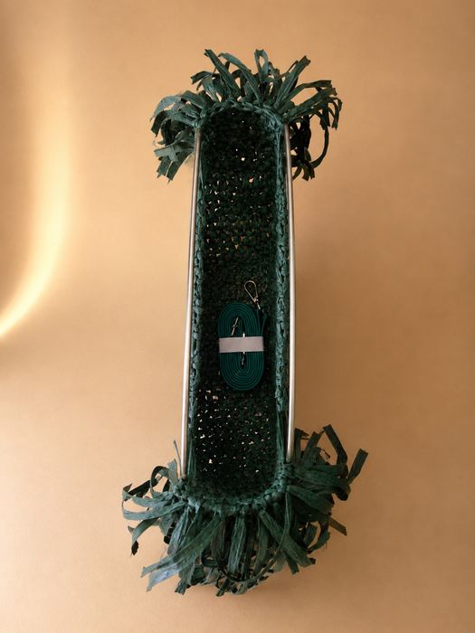 Geanta handmade Boho unica verde