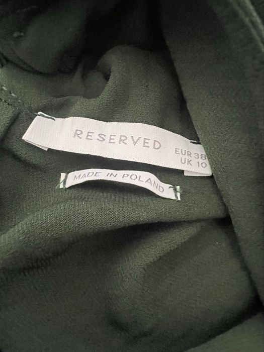 Bluza subtire, eleganta cu maneca 3/4 verde inchis Reserved, 38-40M