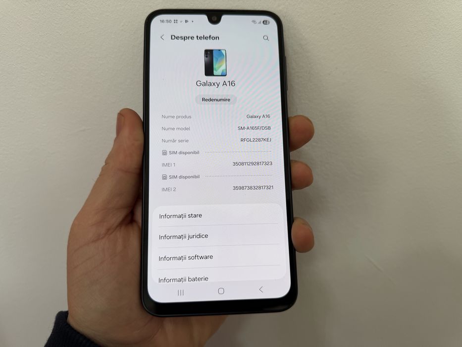 Samsung Galaxy A16, 128 gb, 4 gb ram, Black