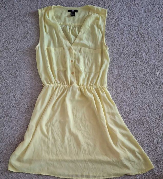 Дамска рокля жълта