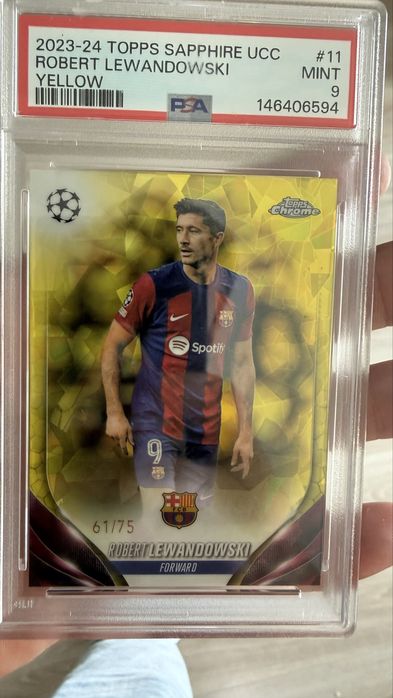 PSA 9 TOPPS SAPPHIRE UCC Robert Lewandowski 61/75  panini