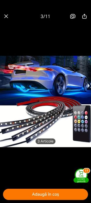 Luminile șasiului GM cu culori RGB, controlul muzicii și controlul wir