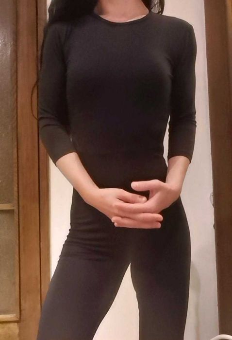 Черен гащеризон с гол гръб, s/xs