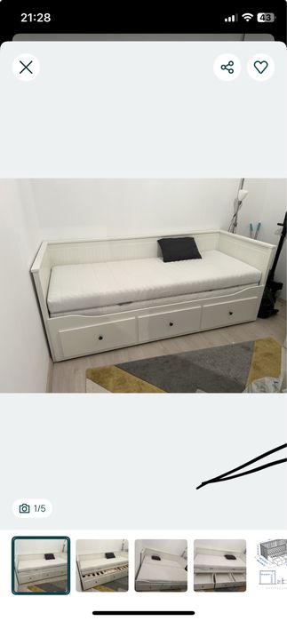 Vand pat ikea 2 persoane