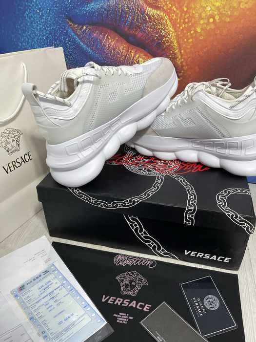 Adidasi Versace Chain Reaction piele naturala Full Box colectie noua