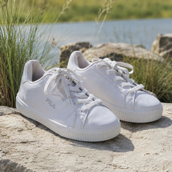 Adidași FILA 32 albi, foarte comozi, potriviți și pentru școală, fete, baieti, unisex