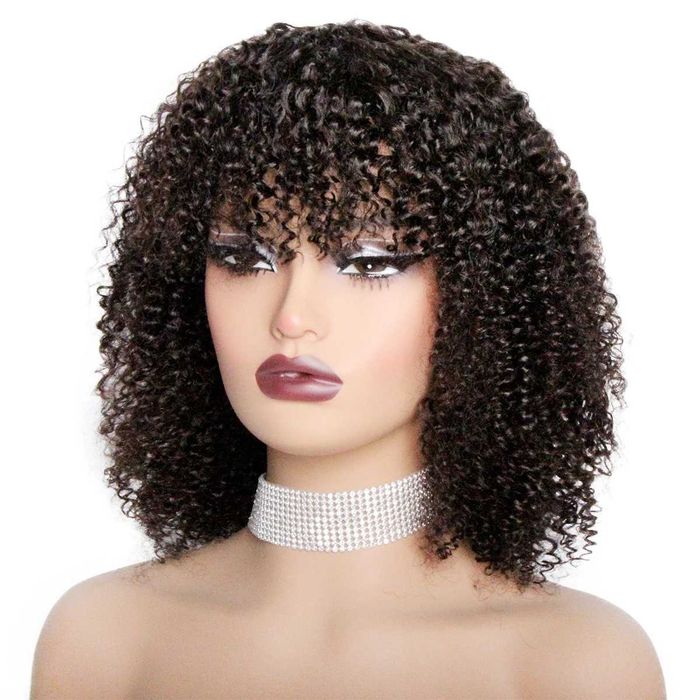 Къса афро къдрава естествена перука