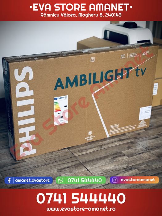 Televizor Philips AMBILIGHT tv LED 108 cm / 43” Smart TV 4K Ultra HD (Model 2025) - NOU