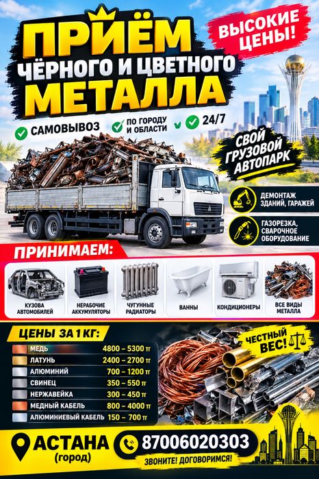 Прием металла круглосуточно Самовывоз