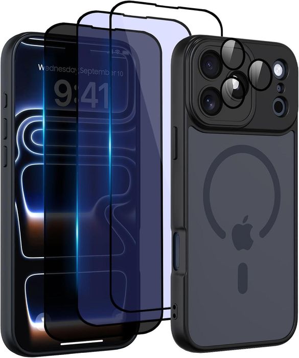 Матов magsafe кейс за apple iphone 17 pro със защита на камерите