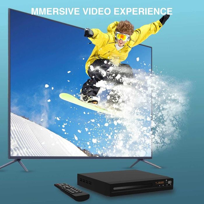 Tojock HDMI AV HD TV DVD плейър Коаксиален изход AV кабел USB вход Без регионално кодиране