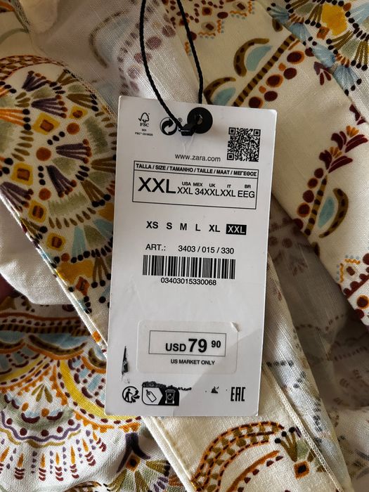 Панталон на Zara летен нов с етикет размер по етикетXXL нов