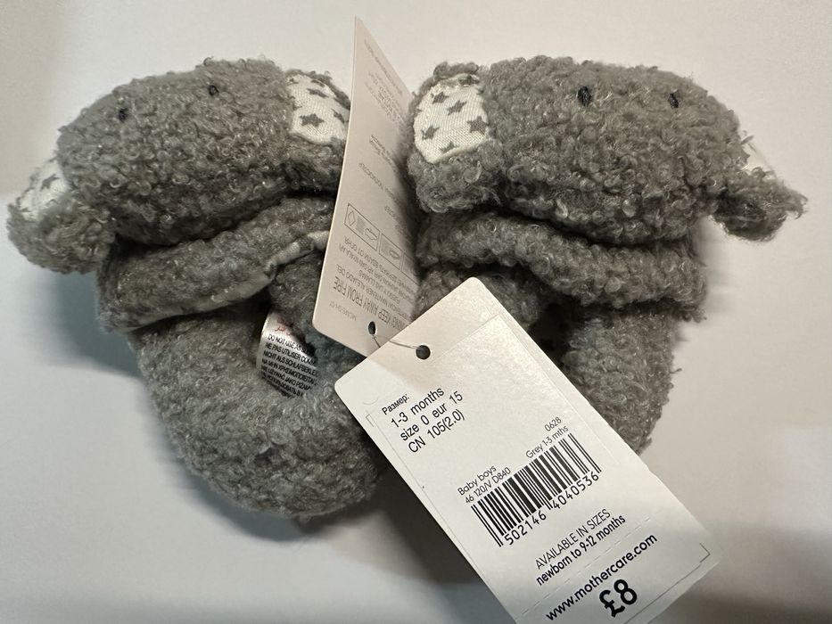 Бебешки пантофи зимни  Baby Mothercare чисто нови с етикет