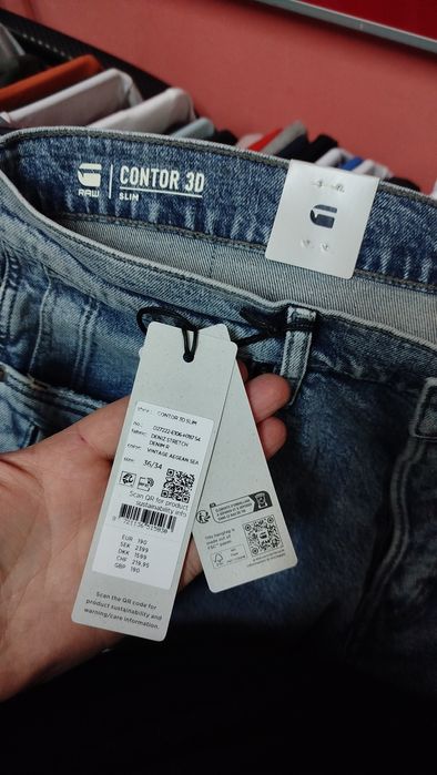 Оригинални дънки G-Star Raw Contor Slim W36 L34 нови мъжки