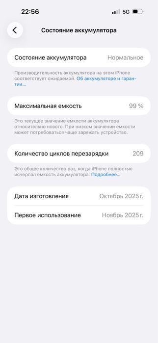 Iphone 17 pro max 512 гб 99% 209 цыкл заряда