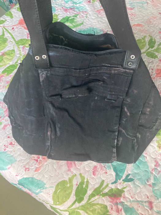 Уникална деним дамска чанта с винтидж ефект