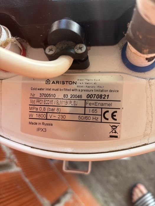 Boiler electric Ariston model PRO1 ECO 65 V SLIM
