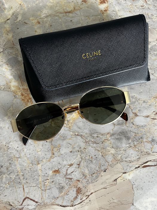 Ochelari de soare celine metal triomphe pentru femei golden