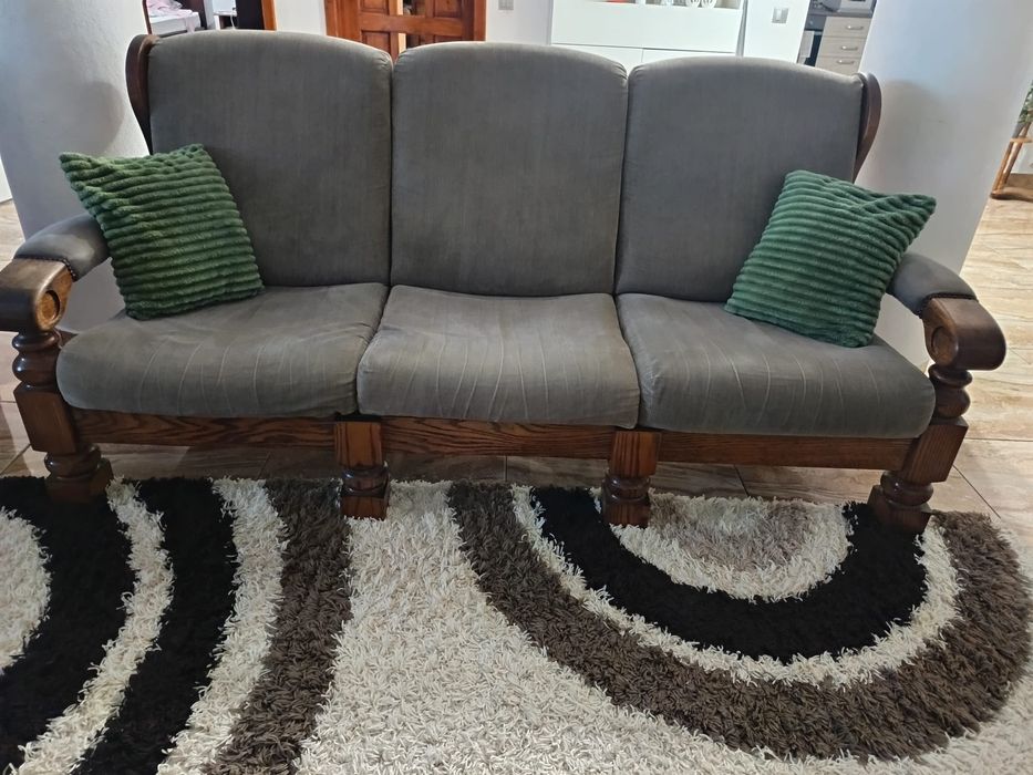 Set canapele lemn masiv 3,2,1,1