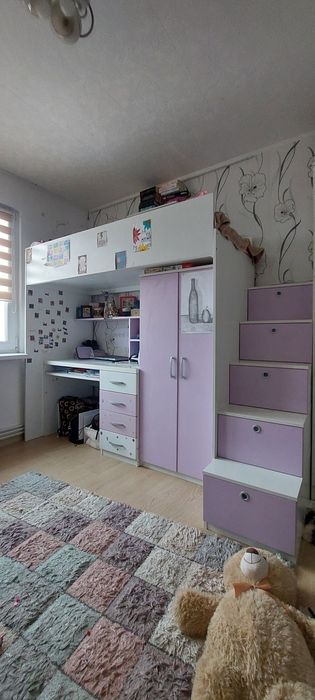 Mobilier copii: pat supraetajat ,birou dulap