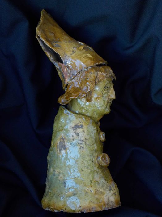 statueta veche 2,7 kg.arta lucrata manual antichitati statuie ceramica