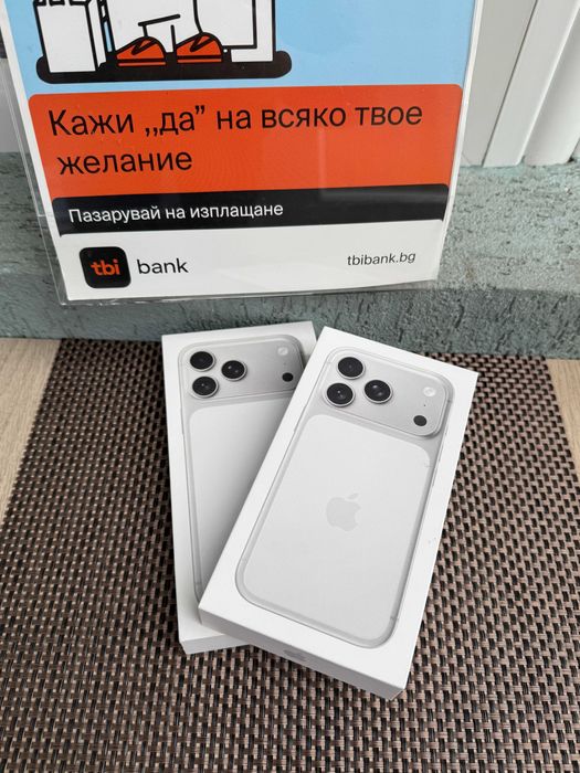 НОВ! ГАРАНЦИЯ! iPhone 17 Pro Лизинг от 90лв/м silver 256Gb сив бял