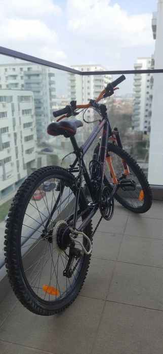 Bicicleta copii B'TWIN, 24", negru cu roz