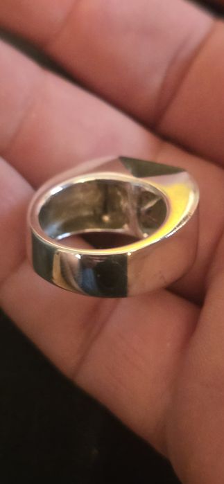 Inel argint masiv peridot