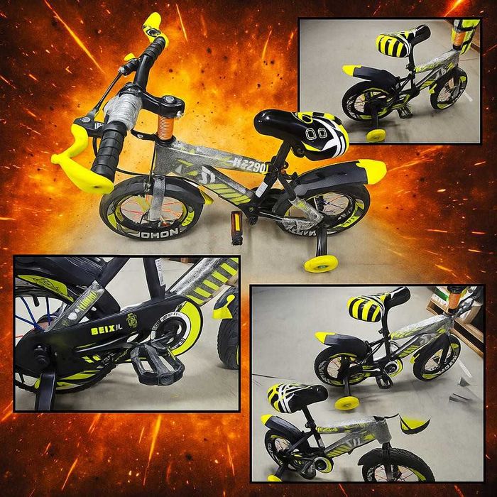 Детски велосипед с кош в предната част.