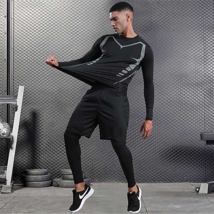 Скидка рашгард 5в1 для тренировки, компресионная одежда, спорт костюм