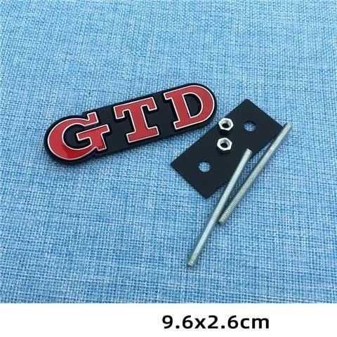 Emblema Metalica 3D cu Suport GTI GTD pentru Grila Fata VW Volkswagen