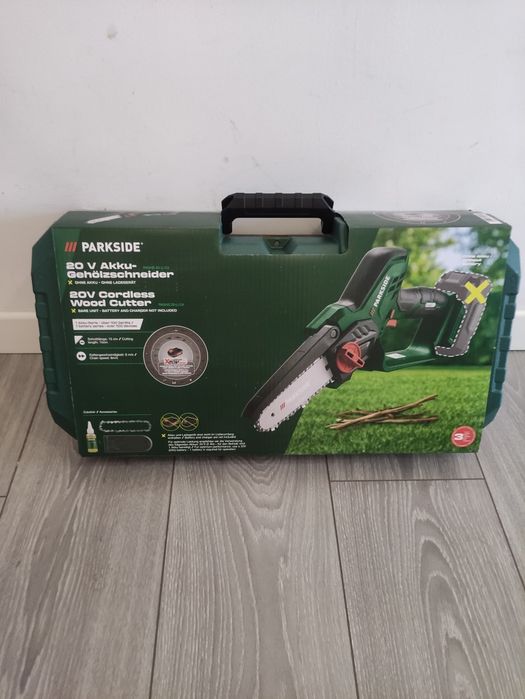 Mini drujba 20 V Parkside fierastrau crengi cu lant de rezerva