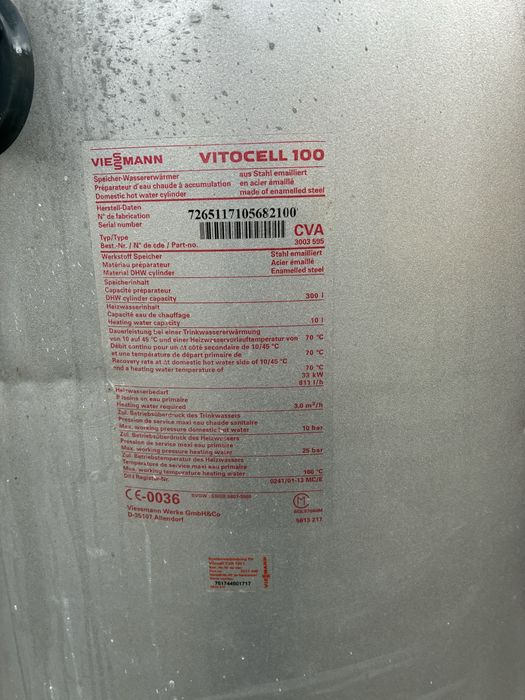 Boiler viessmann verticell 300 litri